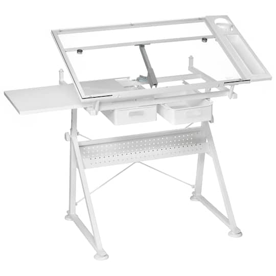 Metal & Glass Artist Table by Artist's Loft®